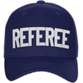 thumbnail image 1 of Sport Classic Baseball Hat Custom Referee Letters Structured Cap, Navy Hat White Letters, 1 of 4