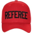 thumbnail image 1 of Sport Classic Baseball Hat Custom Referee Letters Structured Cap, Red Hat Black Letters, 1 of 4