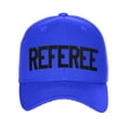 thumbnail image 1 of Sport Classic Baseball Hat Custom Referee Letters Structured Cap, Royal Hat Black Letters, 1 of 4
