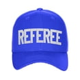 thumbnail image 1 of Sport Classic Baseball Hat Custom Referee Letters Structured Cap, Royal Hat White Letters, 1 of 4