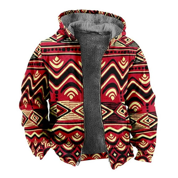 Sport Coats Men Male Zipper Quilted Jacket 3D Pretty Printed Coat Loose Hooded Men Puffer Jacket Red L
