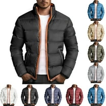 Sport Coats for Men Fashion Casual Solid Color Jackets Zipper Pockets Long Sleeve Hoodless Casual Outwear