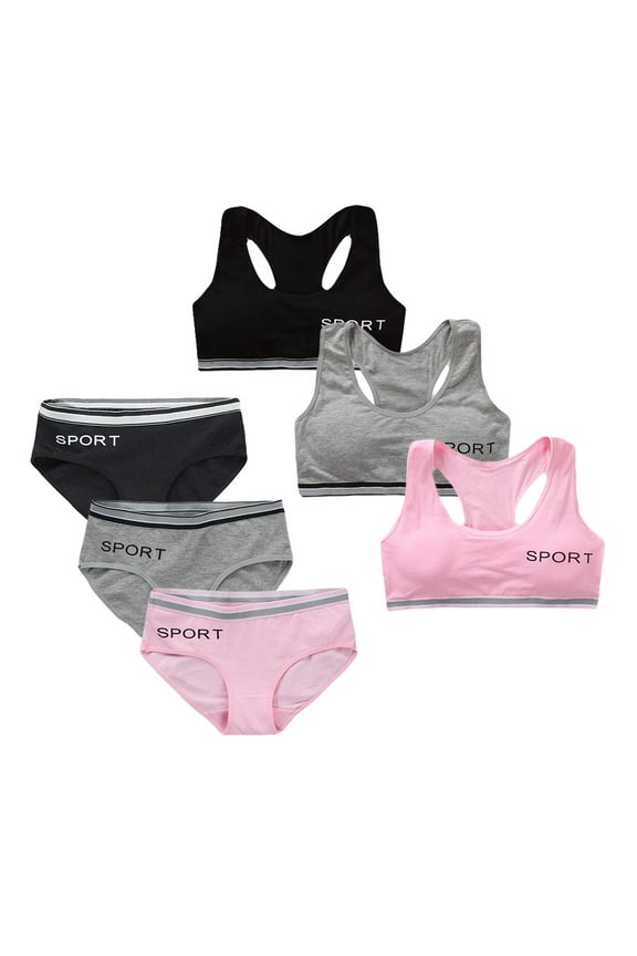 Sport Crop Cami Bras 10-15 Teen Student Girl Teens Bra Wire Free Push Up Sports Bralette Teen Sports Bra Adjustable Straps Fixed Pads