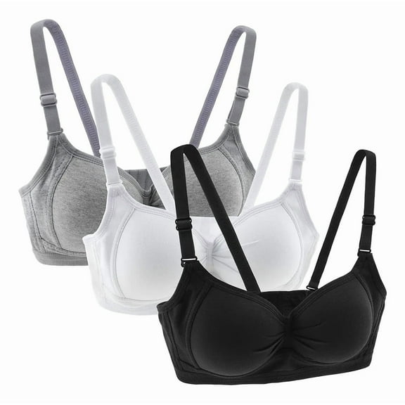 Sport Crop Cami Bras Molded Microfiber Cotton Developed No Wire Girls' Training BrasAdjustable A-Cup