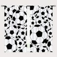 thumbnail image 1 of Sport Curtains Rod Pocket Boys Kids Soccer Classical White And Black Football Balls Cartoon Print Blackout Curtains Window Drapes For Teen Nursery Baby Bedroom Playroom 26"W x 63"L (Pack of 2), 1 of 6
