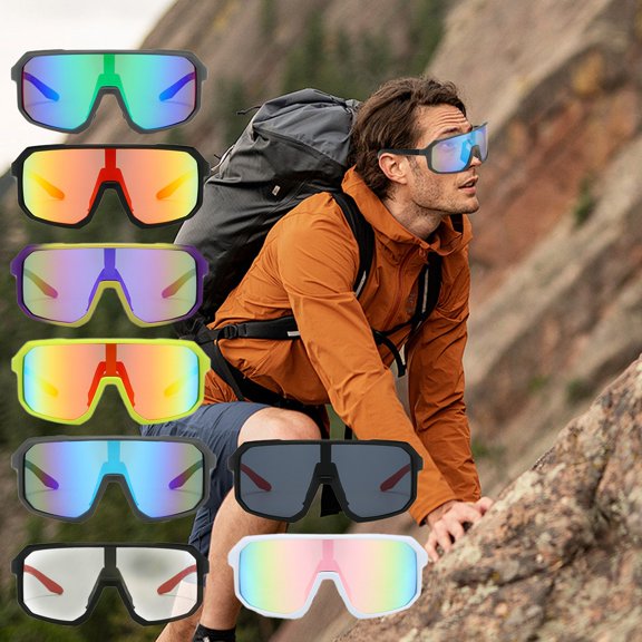 Sport Cycling Glasses Outdoor Windproof Goggles – HD Wide Vision PC Lens, Impact-Resistant Frame, Non-Slip Nose Pad – Running, Biking, Hiking, Daily Use