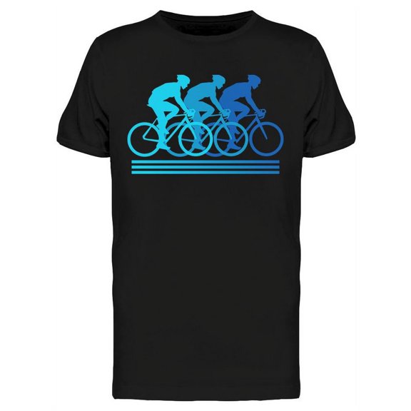 Sport Cyclist Silhouettes T-Shirt Men -Image by Shutterstock, Male x-Large