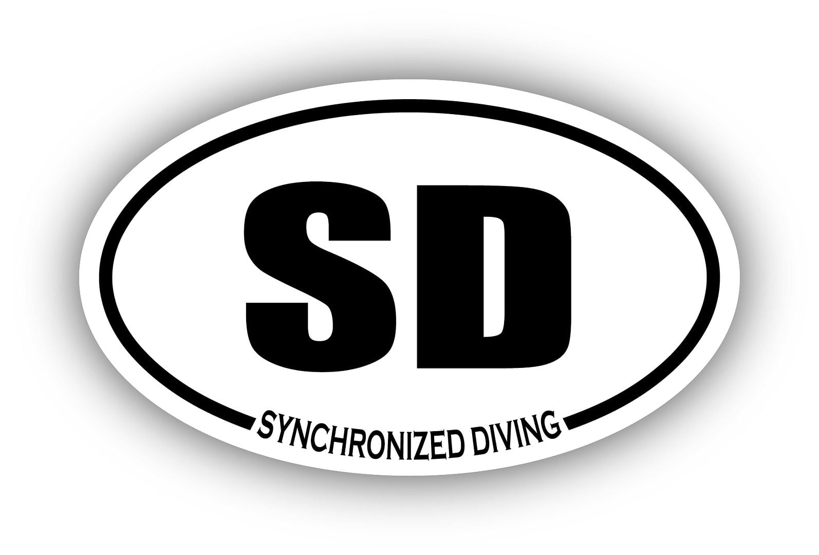 Sport Diving SD Oval Bumper Sticker 3M Vinyl Decal 3 in x 5 in ...