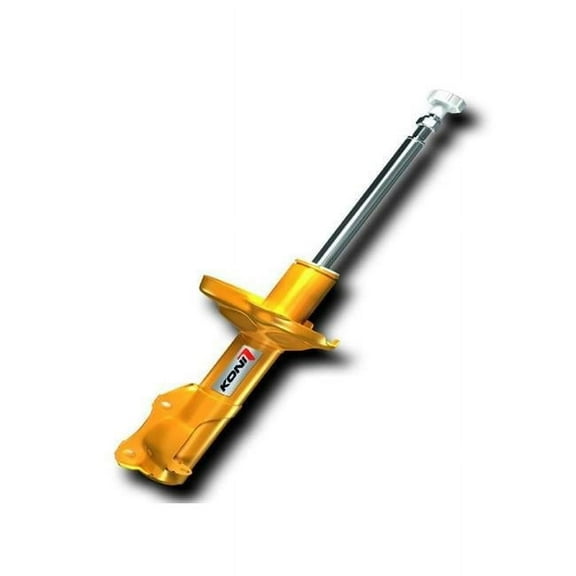 Sport Double Adjustable Rear Shock Assembly for 1987-1993 Ford Mustang V6 & V8, Yellow