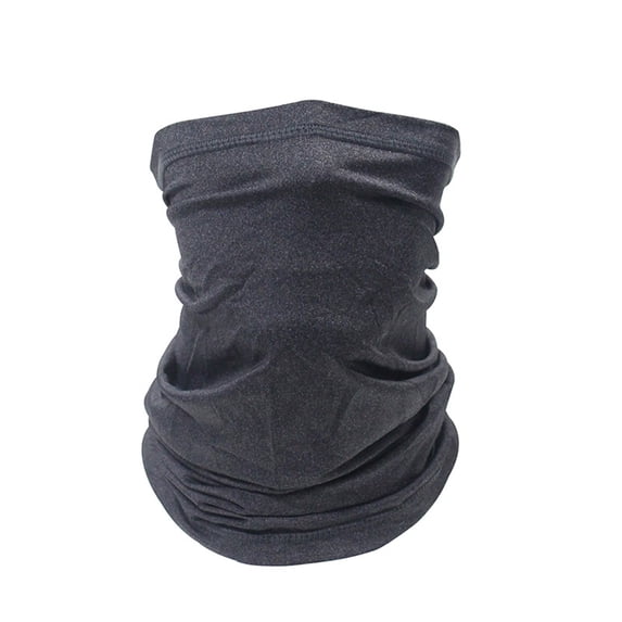 GrmtClth Unisex Multi Functional Heather Neck Gaiter Face Mask Breathable Outdoor Cycling Sport Facial Cover Black