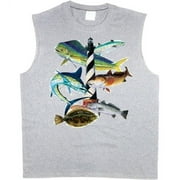 Sport Fishing Gear Men's Sleeveless T-shirt Muscle Tee