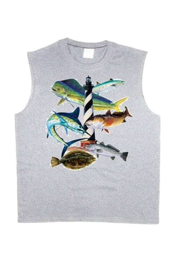 Sport Fishing Gear Men's Sleeveless T-shirt Muscle Tee