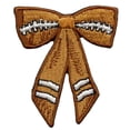thumbnail image 1 of Football Coquette Bow Patch Sport Soft Girl Embroidered Iron On, 1 of 2