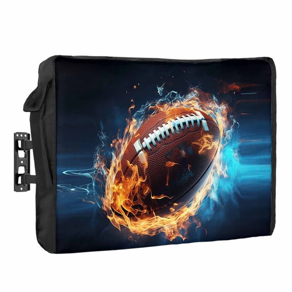 Sport Football Outdoor TV Cover 48 to 50 inch Weatherproof Waterproof, with Fire TV Enclosures with Remote Control Pocket Flat Screen Protector for Outside