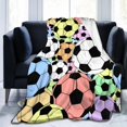 thumbnail image 1 of Sport Football Soccer Ball Pattern Throw Blanket Soft Bed Bedding Warm Cozy Plush Flannel Fleece Blankets Gifts for Kids Boys Teens Men, Sofa Couch Bedroom Home Decor, 50x60, 1 of 6