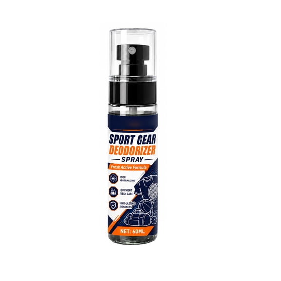 Sport Gear Deodorizer Spray 60ML Fresh Active Formula for Equipment Shoes and Gym Bags Odor Neutralizer Long Lasting Effect