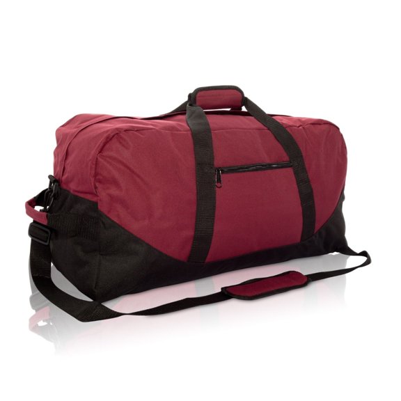 Sport Gym Duffle Travel Bag for Men Women with Adjustable Straps, Maroon