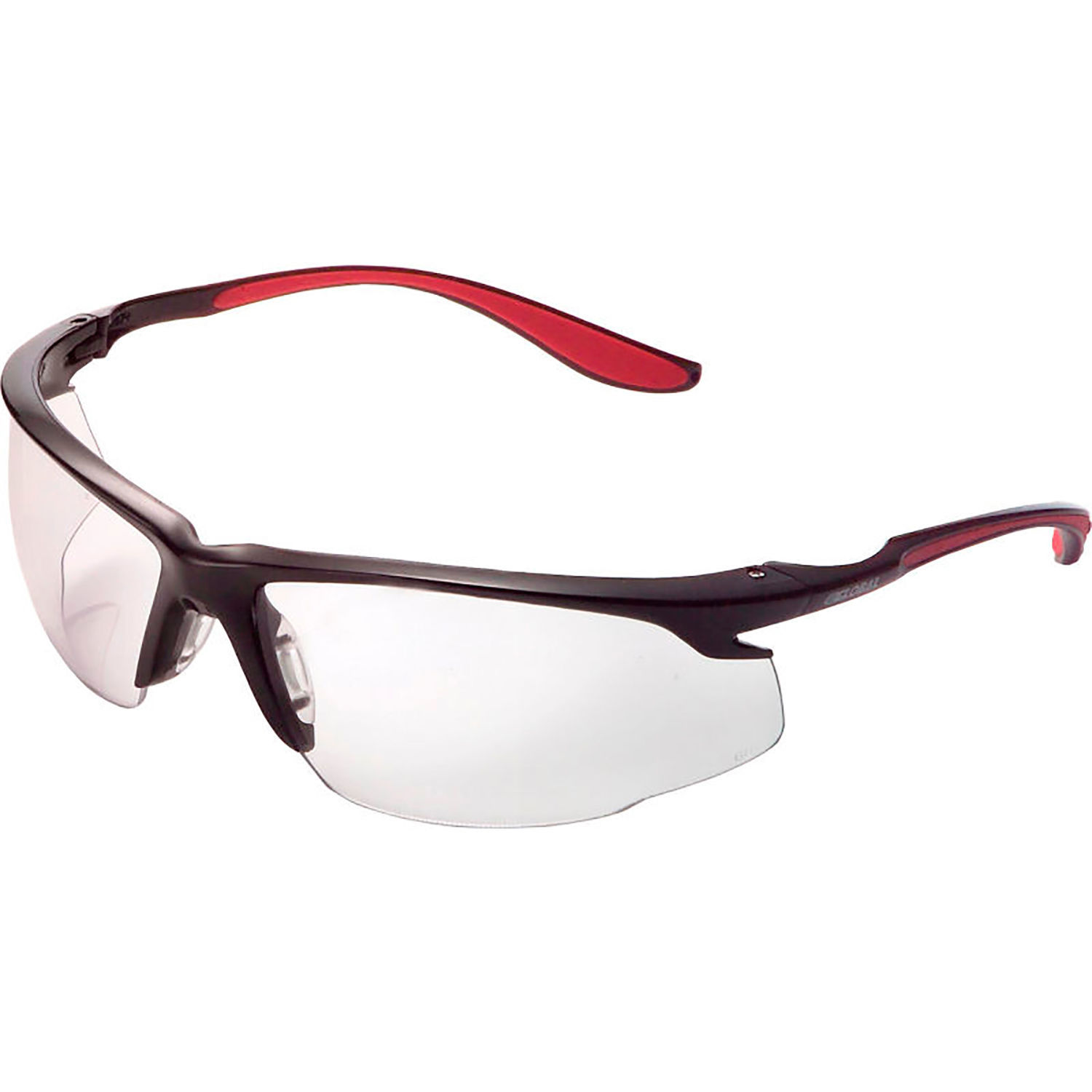 Sport Half Frame Safety Glasses, Anti-Fog, Clear Lens, Red Frame - image 1 of 1