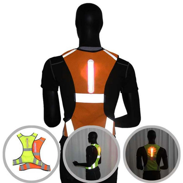 Sport Jacket LED Light Up Reflective Safety Vest Running Cycling Night Visibility Jacket Walmart