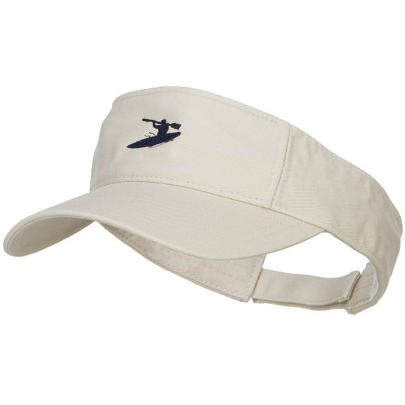 Sport Kayak Embroidered Cotton Washed Visor - Stone OSFM