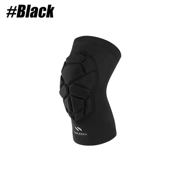 Sport Knee Pads 1PCS Basketball Knee Pad for Kids Youth, Compression Anti-slip Knee Sleeve for Baseball Volleyball Football, Sports Knee Protect,black,L