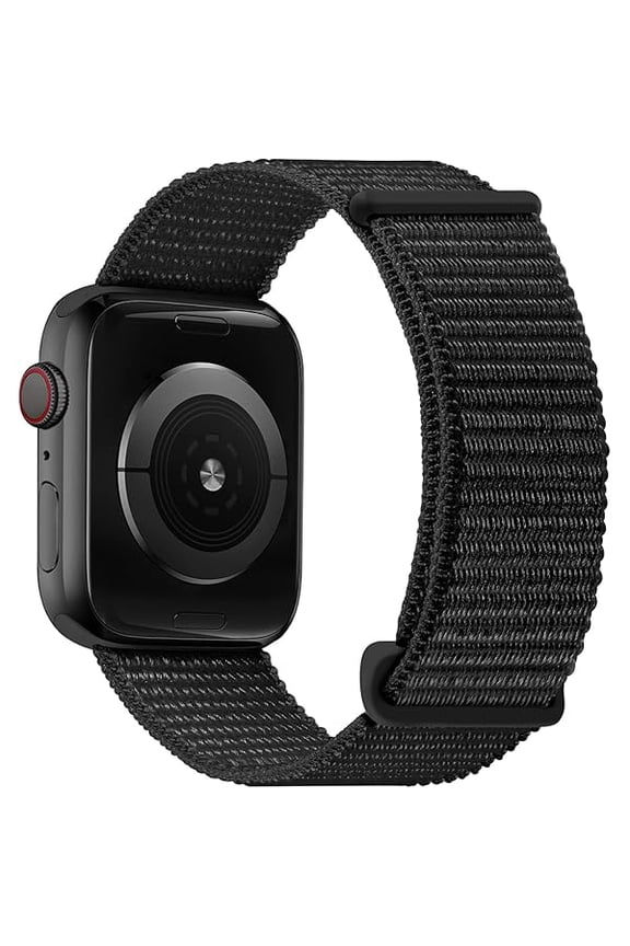 Sport Loop Nylon Band Compatible with Apple Watch Series 11/10/9/8/7/6/5/4 SE Ultra 3/2/1 49mm 46mm 45mm 44mm, Adjustable Comfortable Braided Rugged Strap for iWatch Women Men, Black