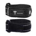 thumbnail image 1 of Sport Medical Alert Bracelets with Reflective Strip Black Nylon Medical id bracelets for men Adjustable 6.5-8.5 inches Seizures Medical bracelets, 1 of 5
