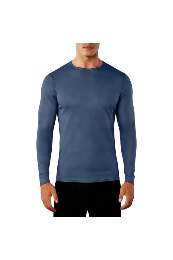 Sport Men's Long-Sleeve T-Shirt Moisture-Wicking Performance Workout Tee Tops for Sport Undershirt Base Layer