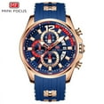 thumbnail image 1 of Sport Men's Quartz Watch Quartz Wristwatch Waterproof Red Silicone Strap, 1 of 6