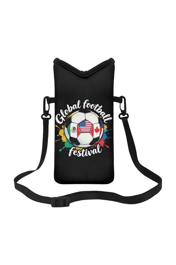 Sport Mini Bag for Football Matches, Soccer Fan Sackpack with Team Print, Lightweight Nylon Drawstring Shoulder Bag for Sports Events Daily Use