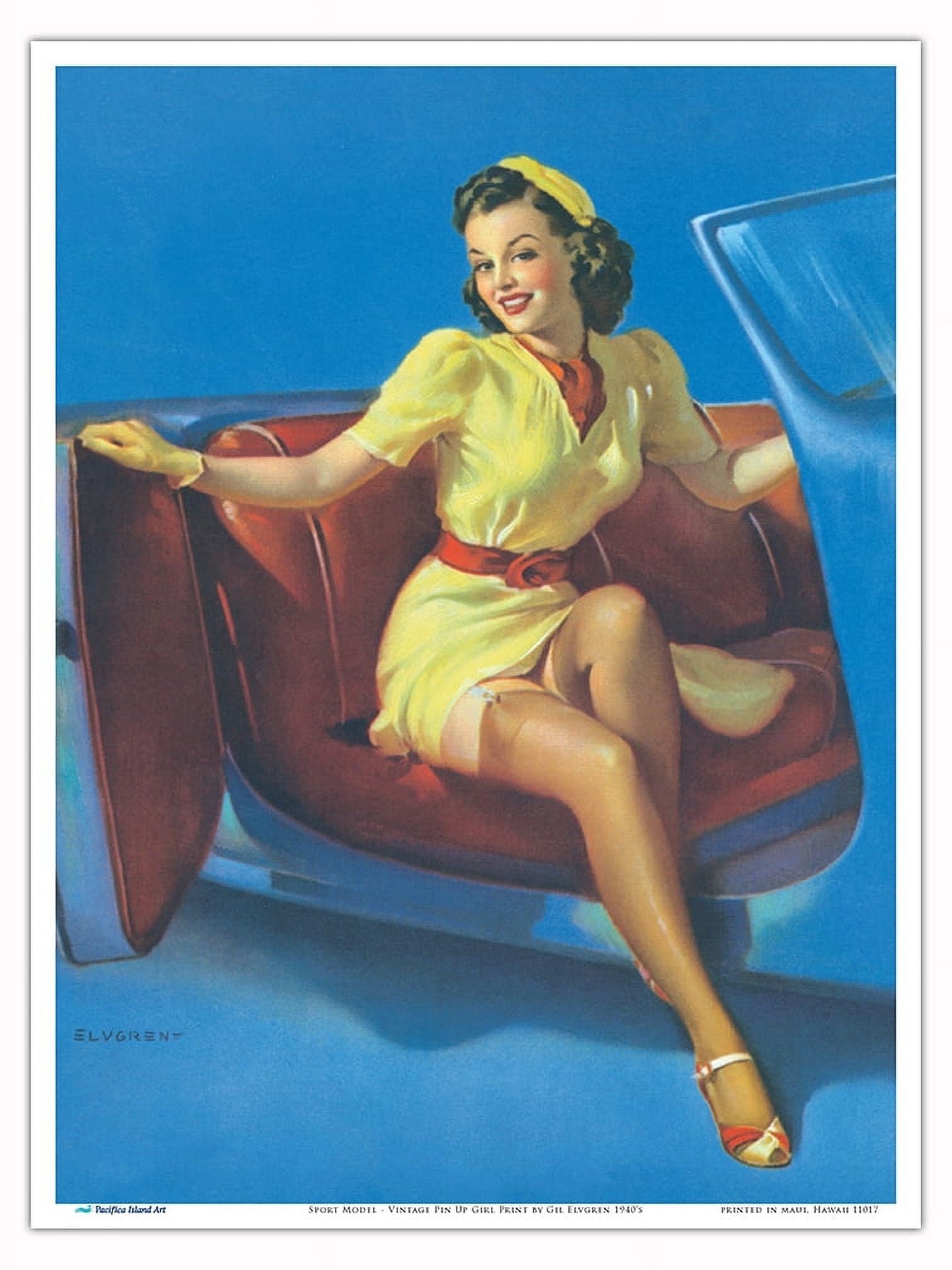 Sport Model - Vintage Pin Up Girl Print by Gil Elvgren 1940 - Fine