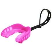 Sport Mouth Guard with Strap Football Mouthguard for Youth Adults (Pink)