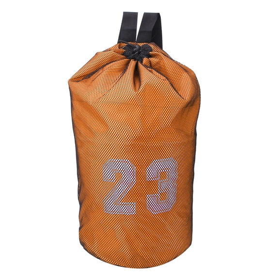 Sport Oxford Cloth Drawstring Backpack Waterproof Fitness Training Gym Bag for Basketball Football Soccer Gear, Orange (28x22x3 inches / 71.1x55.9x7.6 cm)
