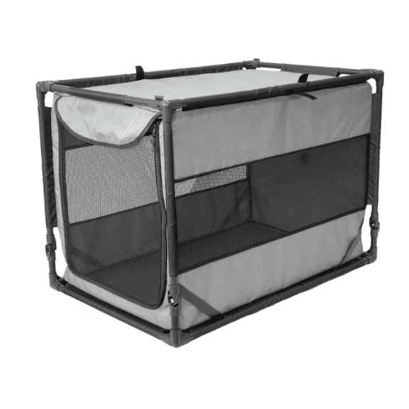 Sport Pet Designs Portable Folding Dog Kennel, Gray, Large