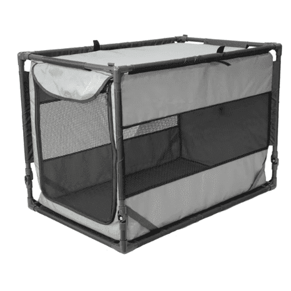 Sport Pet Designs Portable Folding Dog Kennel, Gray, Large