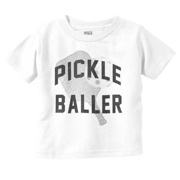 Sport Pickle Baller Paddleball Racket Player Toddler T Shirt TODDLER SHORT SLEEVE TEE BELLA CANVAS 3001T