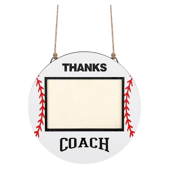 Sport Picture Frame Football Photo Frame Stand Wooden Round Soccer Tabletop Picture Frame Photograph Frame for Home Table Display Athletes Coaches Teams Gifts