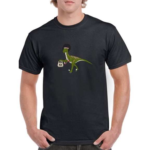 Sport Raptor Gym Ready Awesome Raptor Men Black T-Shirt, Male Large