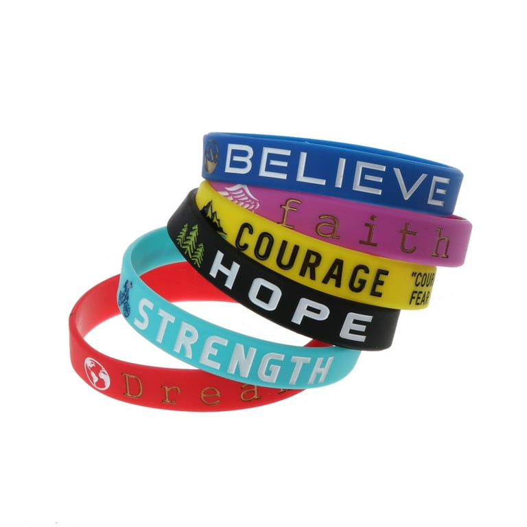 Sport Rubber Bracelet Inspirational Quote Multi Type Silicone