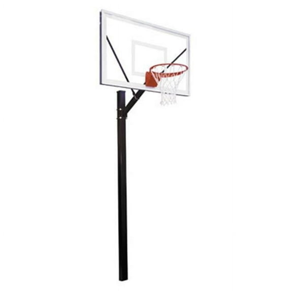 Sport Select Steel-Acrylic In Ground Fixed Height Basketball System, Brick Red