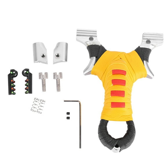 Yellow Catapult with Optical Sight for Sport Shooting Adventures Precision Sling Shot Hunting Tool