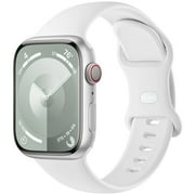 Sport Silicone Band Compatible with Apple Watch Bands 40mm 38mm 41mm 44mm 45mm 42mm 49mm Women Men,Soft Wristband Waterproof Replacement Sport Strap for iWatch 