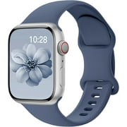 Sport Silicone Band Compatible with Apple Watch Bands 40mm 38mm 41mm 44mm 45mm 42mm 49mm Women Men,Soft Wristband Waterproof Replacement Sport Strap for iWatch 