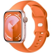 Sport Silicone Band Compatible with Apple Watch Bands 40mm 38mm 41mm 44mm 45mm 42mm 49mm Women Men,Soft Wristband Waterproof Replacement Sport Strap for iWatch 