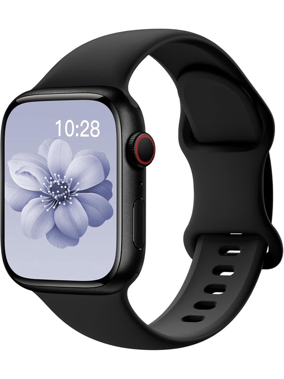 Sport Silicone Band Compatible with Apple Watch Bands 40mm 38mm 41mm 44mm 45mm 42mm 49mm Women Men,Soft Wristband Waterproof Replacement Sport Strap for iWatch Bands Series 9 8 7 6 5 4 3 2 1 SE Ultra