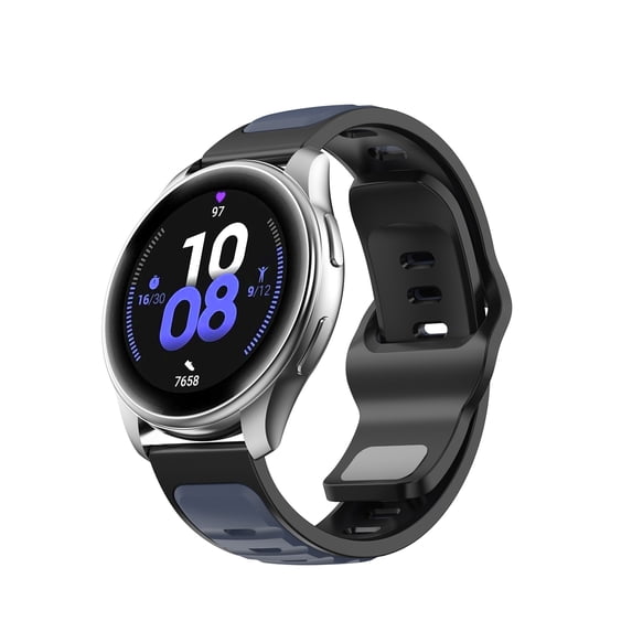 Sport Silicone Band for Samsung Galaxy Watch 5 40mm, Soft Wristband Dual-Colors Adjustable Sport Watch Strap for Samsung Galaxy Watch 5 40mm, Blue+Black