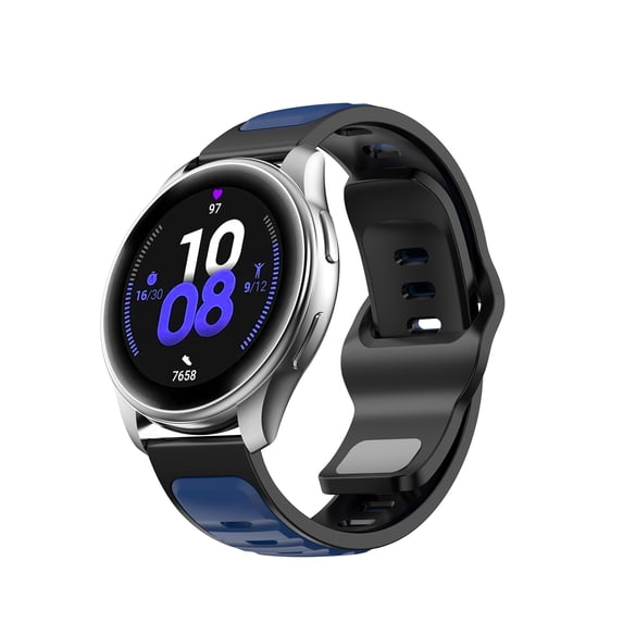 Sport Silicone Band for Samsung Galaxy Watch 5 40mm, Soft Wristband Dual-Colors Adjustable Sport Watch Strap for Samsung Galaxy Watch 5 40mm, Midnight Blue+Black