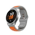 thumbnail image 1 of Sport Silicone Band for Samsung Galaxy Watch FE 40mm, Soft Wristband Dual-Colors Adjustable Sport Watch Strap for Samsung Galaxy Watch FE 40mm, Orange+Gray, 1 of 7