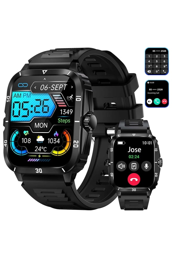 Sport Smartwatch for Android iOS Phone with 2.0 Full Touchscreen with Fitness Tracker Waterproof Answer/Make Call Function Health Monitor Sleep Tracker Sport Pedometer