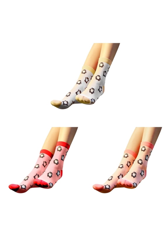 Sport Socks Women's Ankle Socks Low Cut Liner Socks Non-Slip Breathable Athletic Socks for Sneakers Socks Animal Women Penguin Socks Novelty Fun Cotton Fun Cute Socks